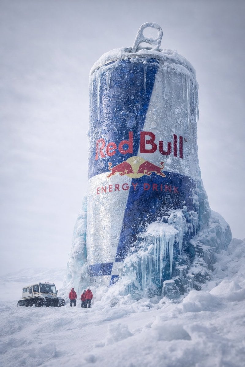 Hyper-realistic cinematic 8k photograph, low-angle wide perspective. A massive Mons...