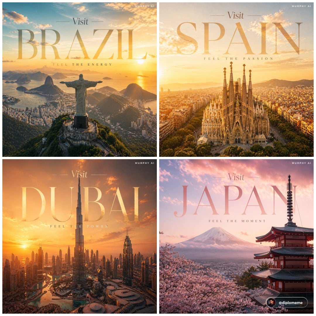 Cinematic luxury tourism poster, Spain, iconic view of Sagrada Família in Barcelona...