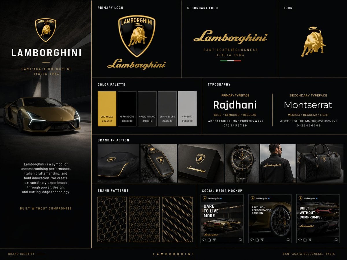 Create a premium brand kit board for BRAND NAME, presented like a professional bran...