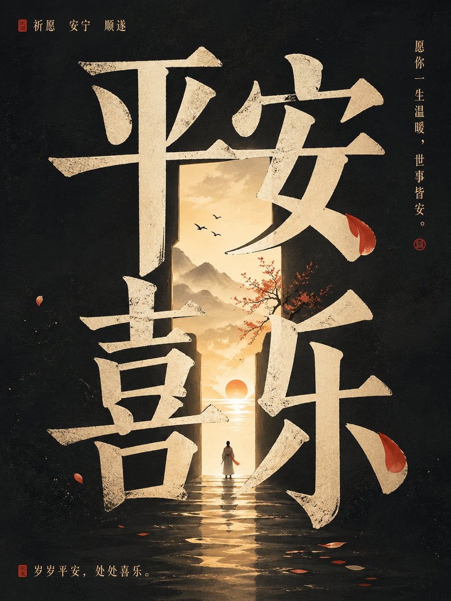 高级概念海报,竖版 3:4,核心文字为输入文字 请先深度理解'输入文字'的表层含义、深层寓意、情绪气质、文化联想、人物命运感与隐含张力,再决定最适合它的画面风格、构图...