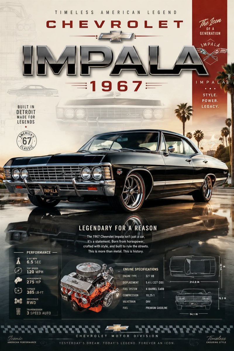 Create an epic premium automotive poster of CAR MODEL. Place the car as the heroic...